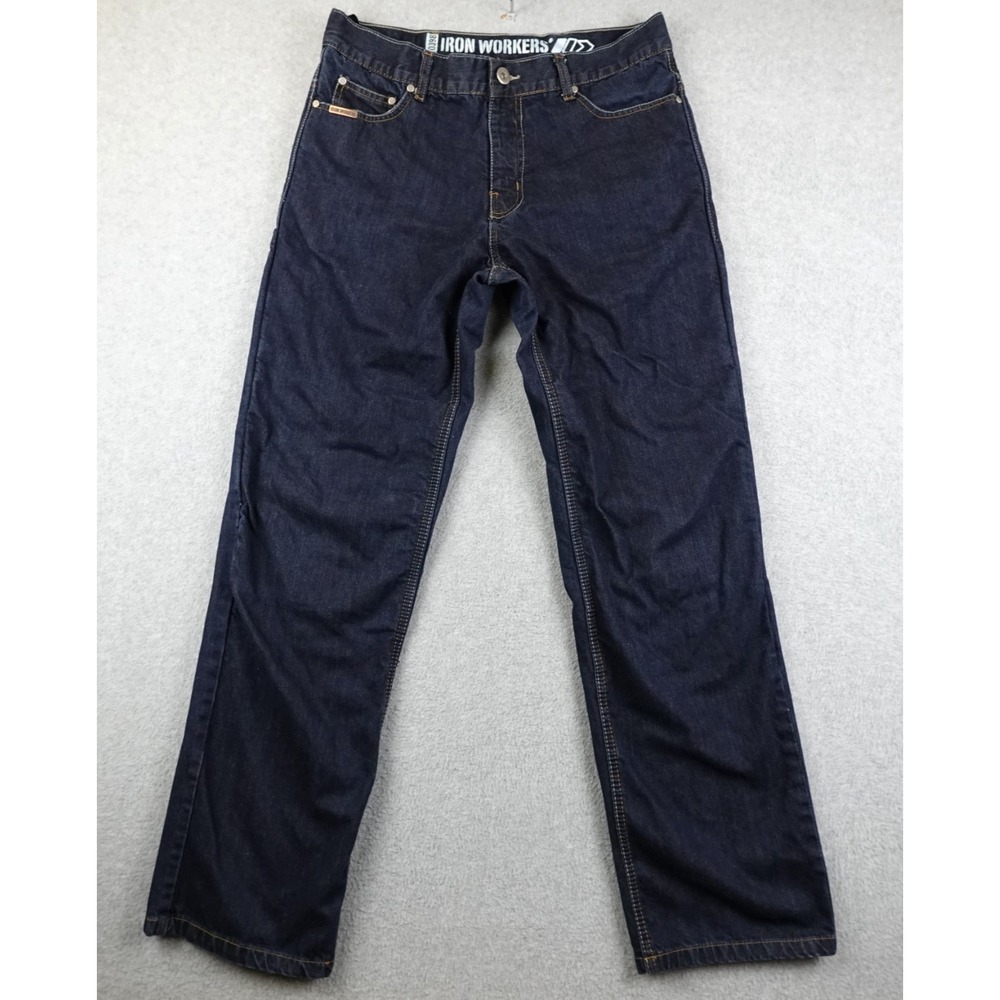 Iron Workers 0398 Kevlar Lined Motorcycle Jeans Mens 34x32 Blue Denim Reinforced